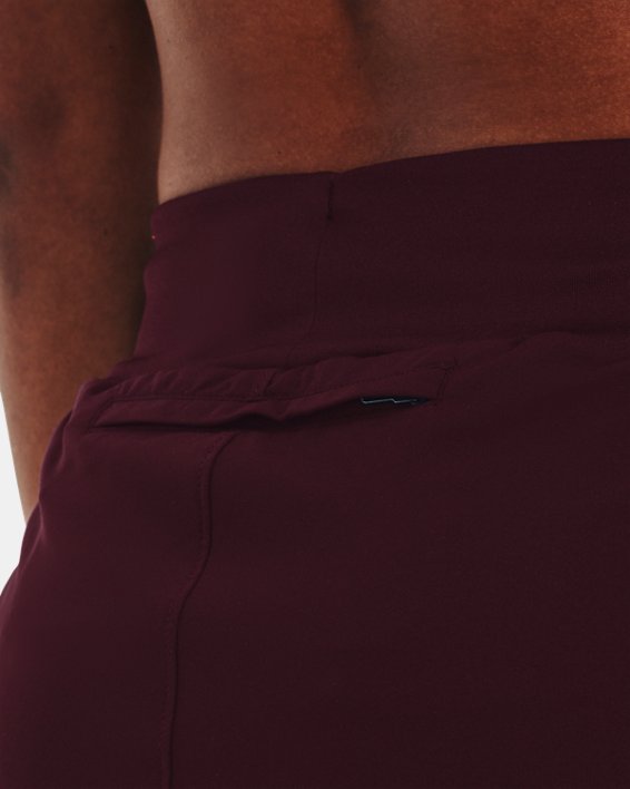 Pantalón corto de talle alto UA Fly-By Elite para mujer, Maroon, pdpMainDesktop image number 3
